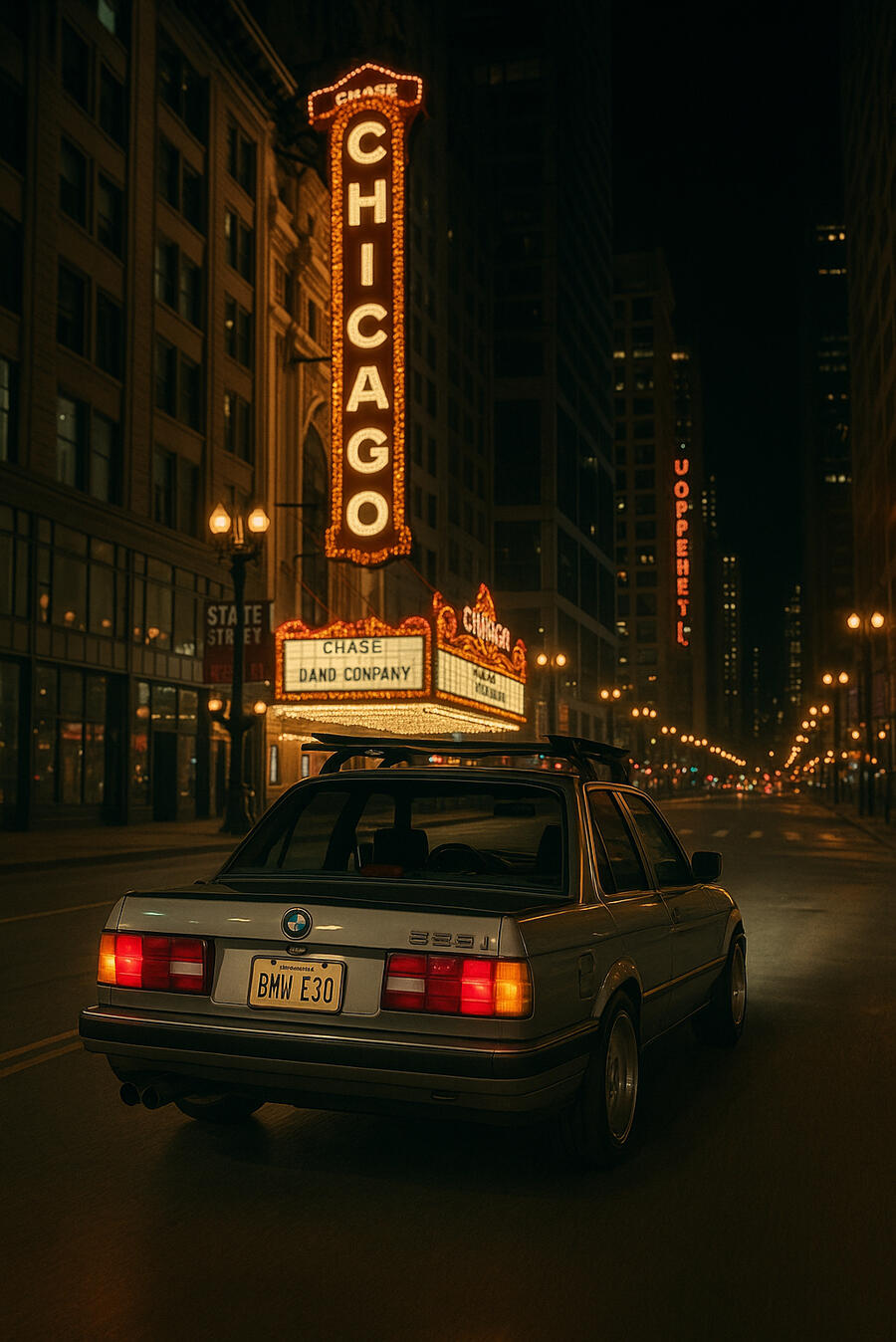 Red Porsche at the River Walk Chicago Available in limited quantities. For acquisition details, please inquire below.
